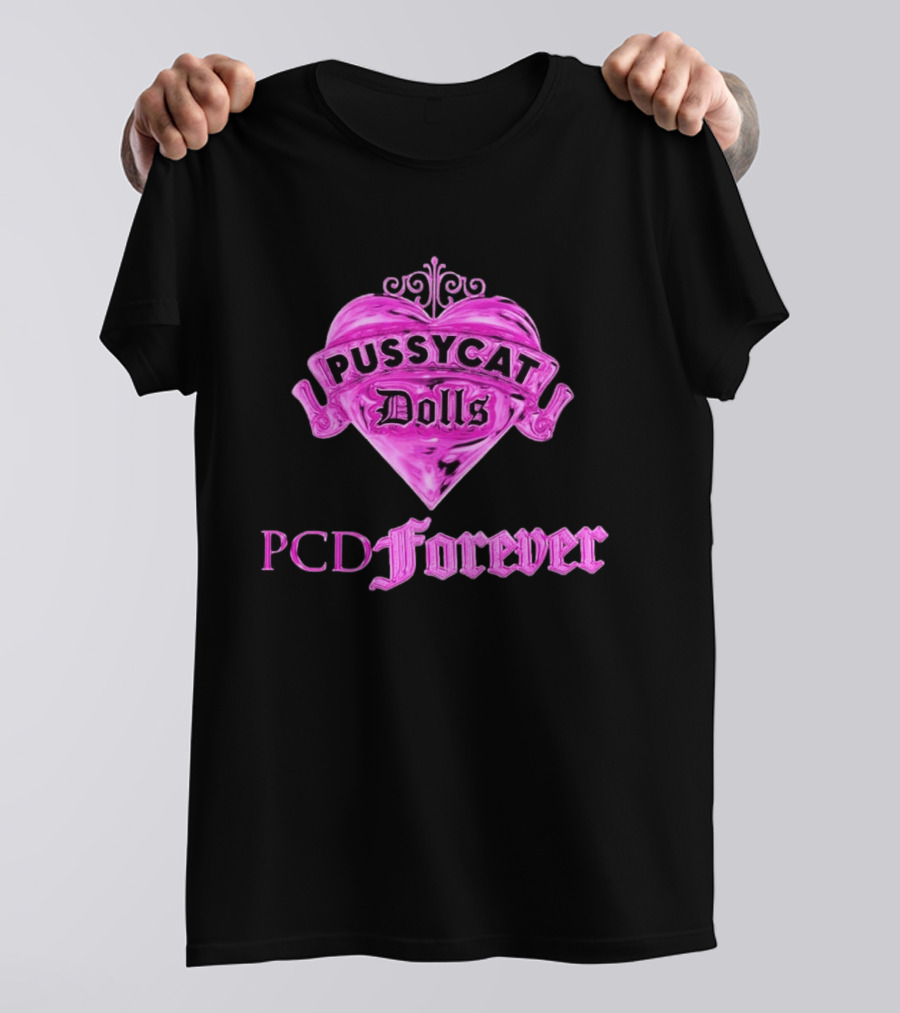 Pussycat Dolls PCD Forever Pink Heart T-Shirt