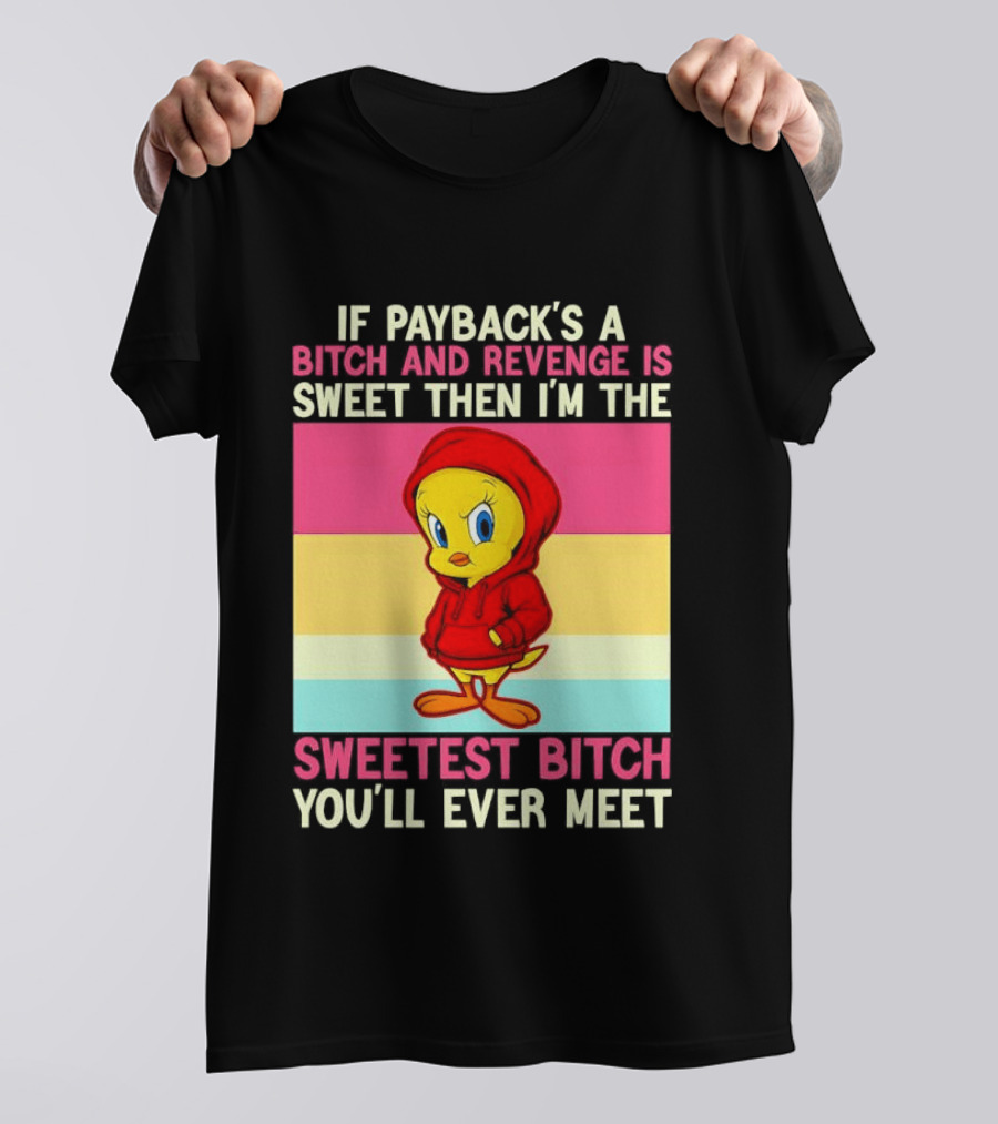 Tweety Bird If Payback's A Bitch And Revenge Is Sweet Then I'm The Sweetest Bitch You'll Ever Meet T-Shirt
