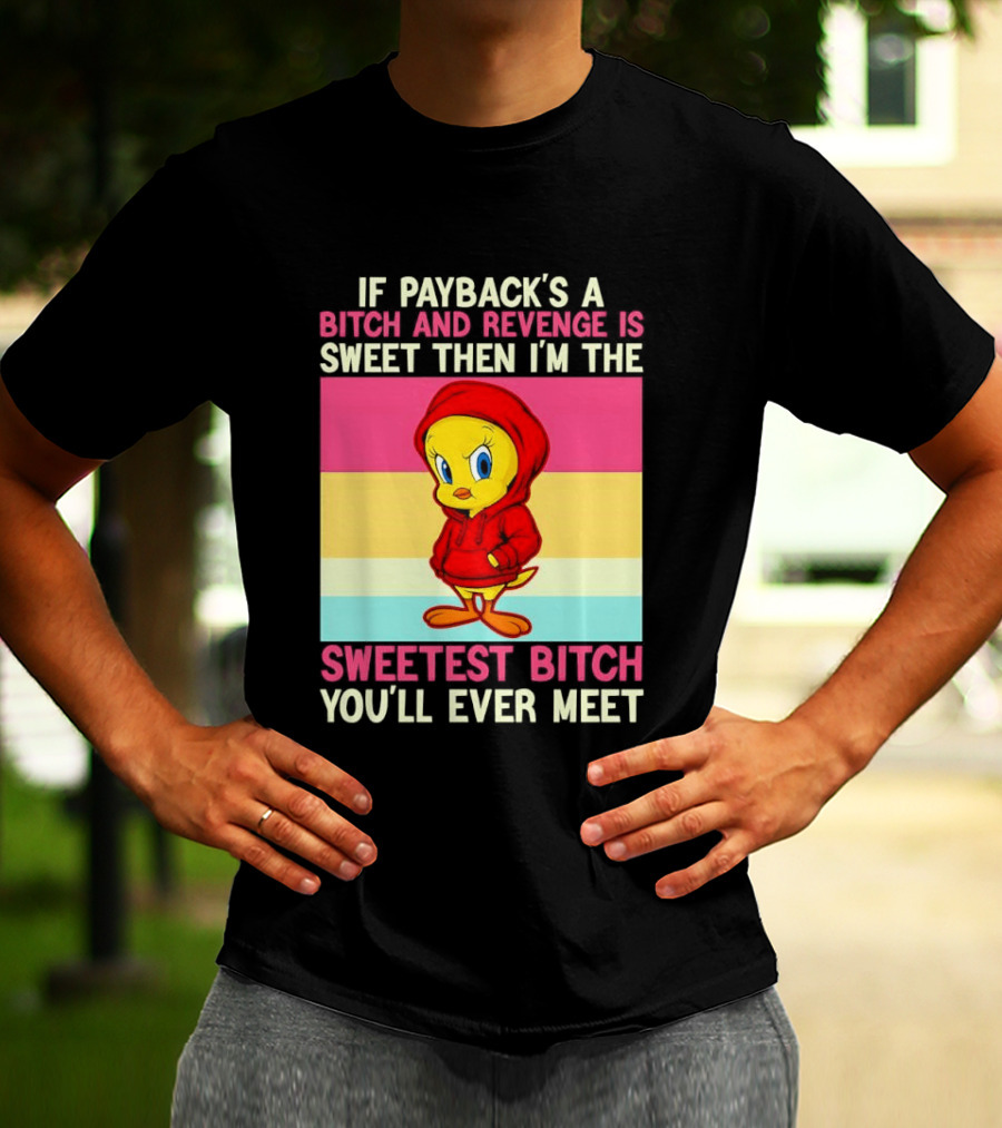 Tweety Bird If Payback's A Bitch And Revenge Is Sweet Then I'm The Sweetest Bitch You'll Ever Meet T-Shirt