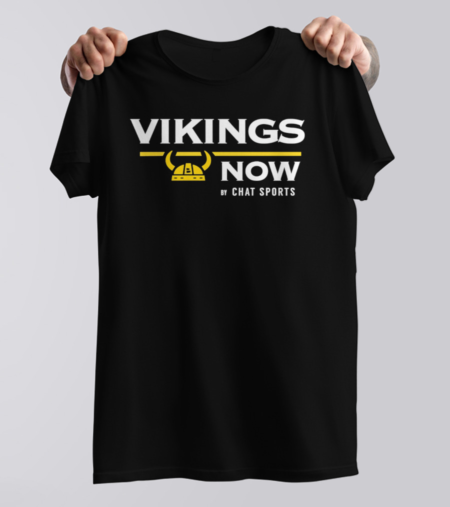 Vikings Now Chat Sports Minnesota Vikings Horns Helmets T-Shirt