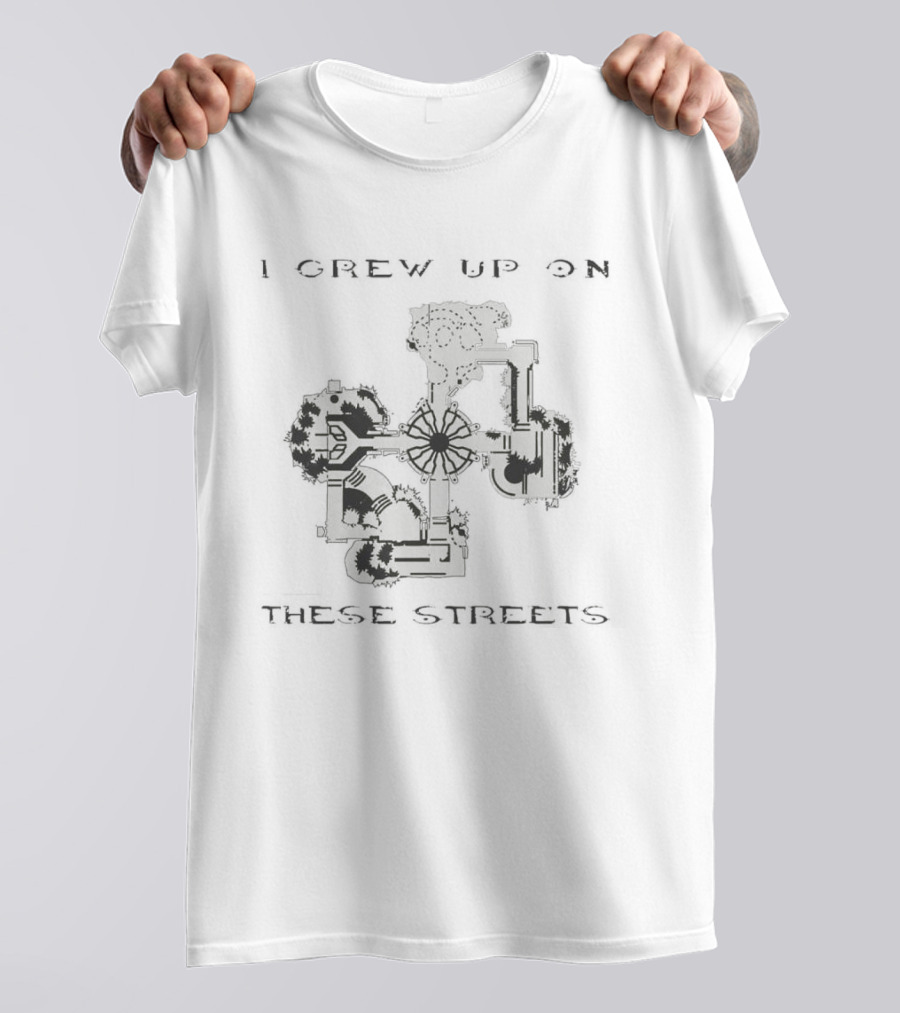 I Grew Up On These Streets Sesame Street Characters Blocks T-Shirt