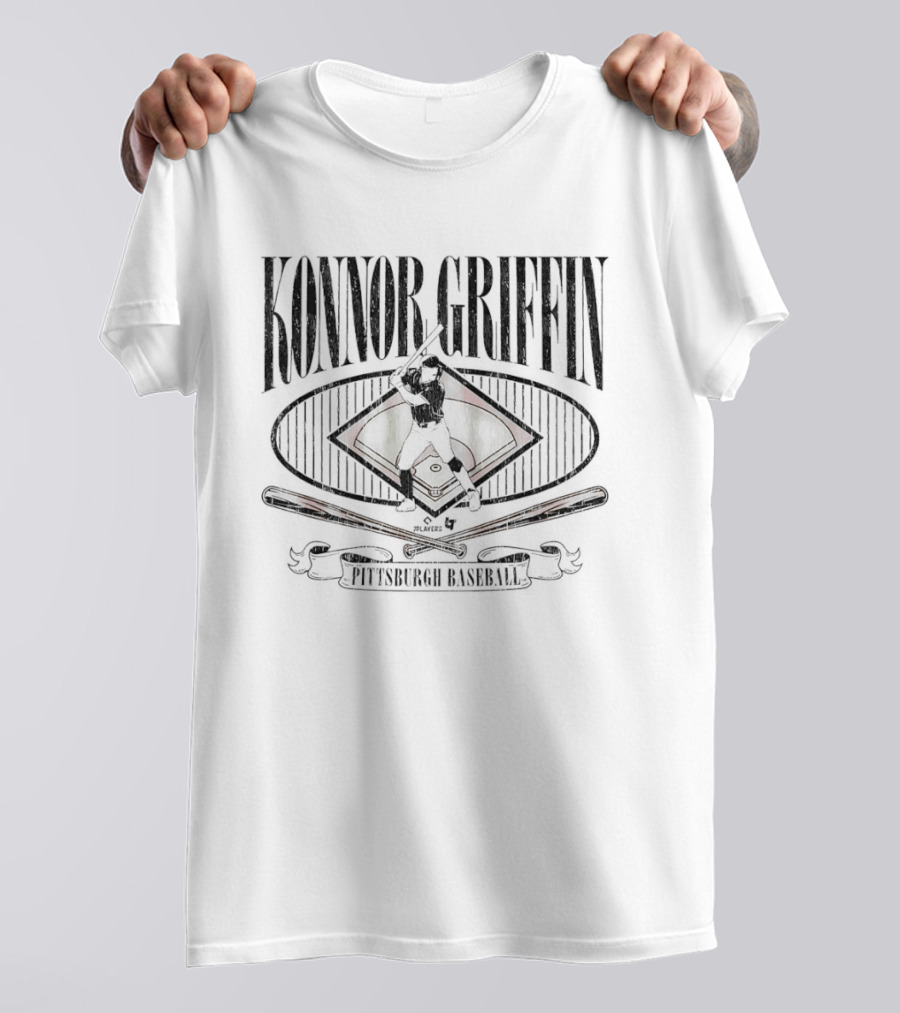 Konnor Griffin Pittsburgh Batting Stance With Baseball Bats T-Shirt