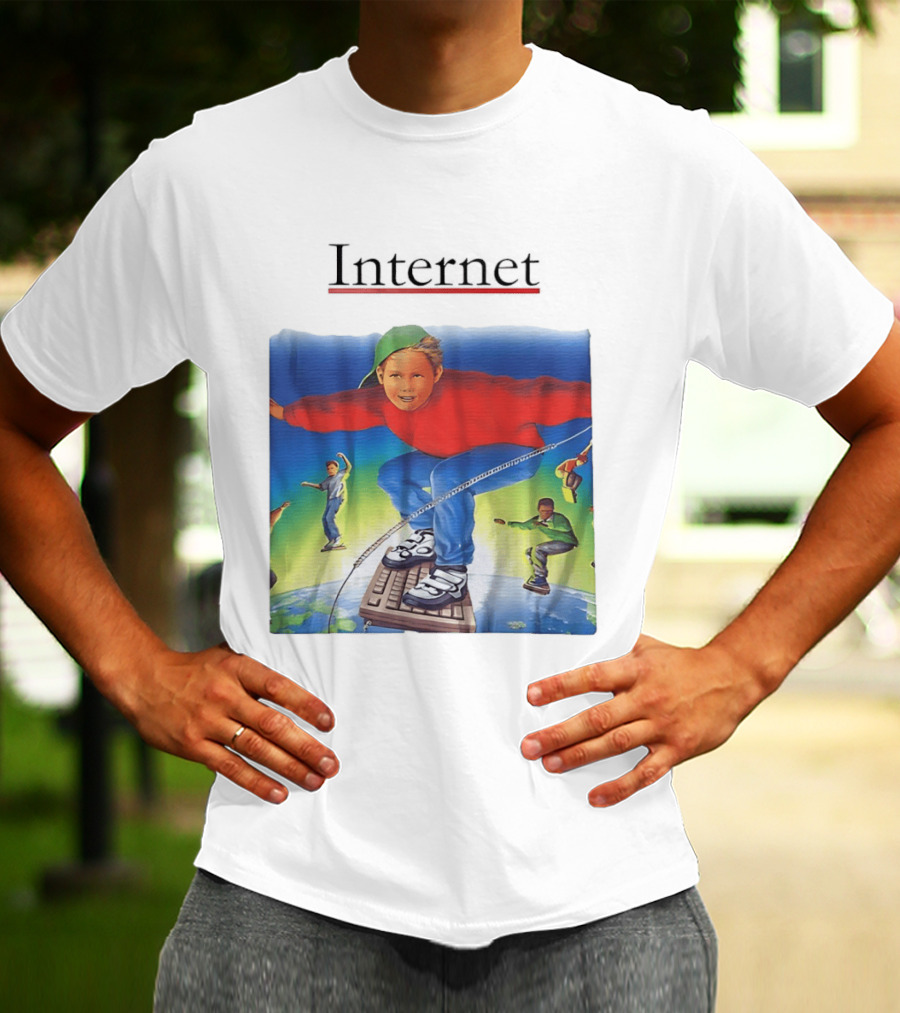 Internet Surfing Kids Adventure On Keyboard Across Digital World T-Shirt
