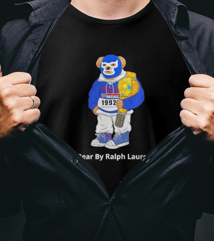 Polo Stadium 1992 Bear By Ralph Laurenovich With Wrestling Championship Belt T-Shirt