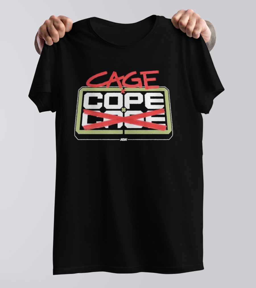 Cage Cope Cage Red Text X Mark T-Shirt