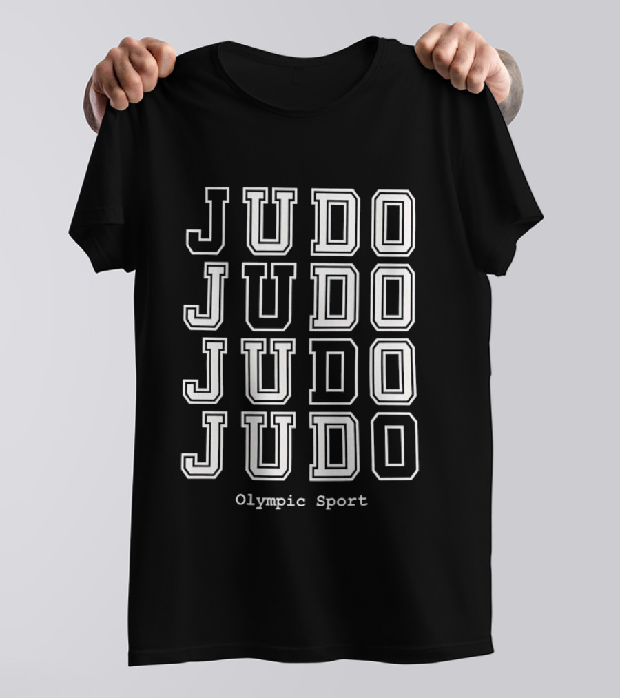JUDO Repeated Text Olympic Sport T-Shirt
