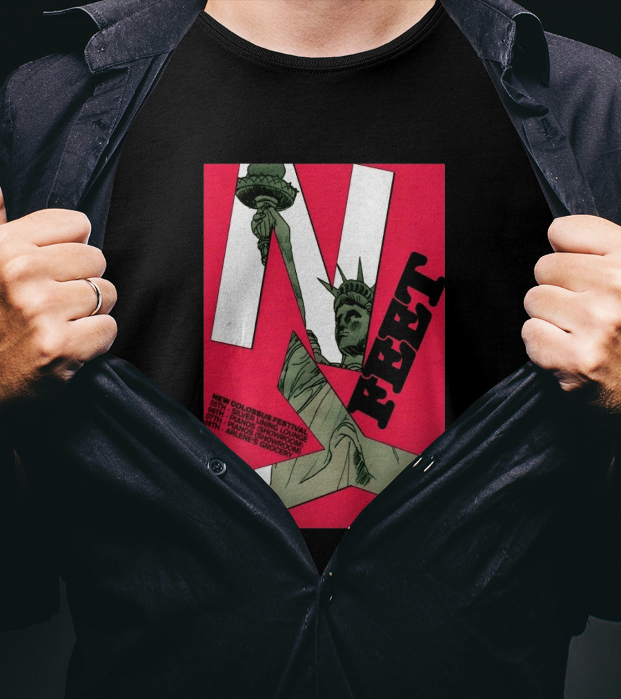 FEET New Colossus Festival 2026 Lady Liberty Statue Of Liberty Silvers Pianos Arlenes T-Shirt