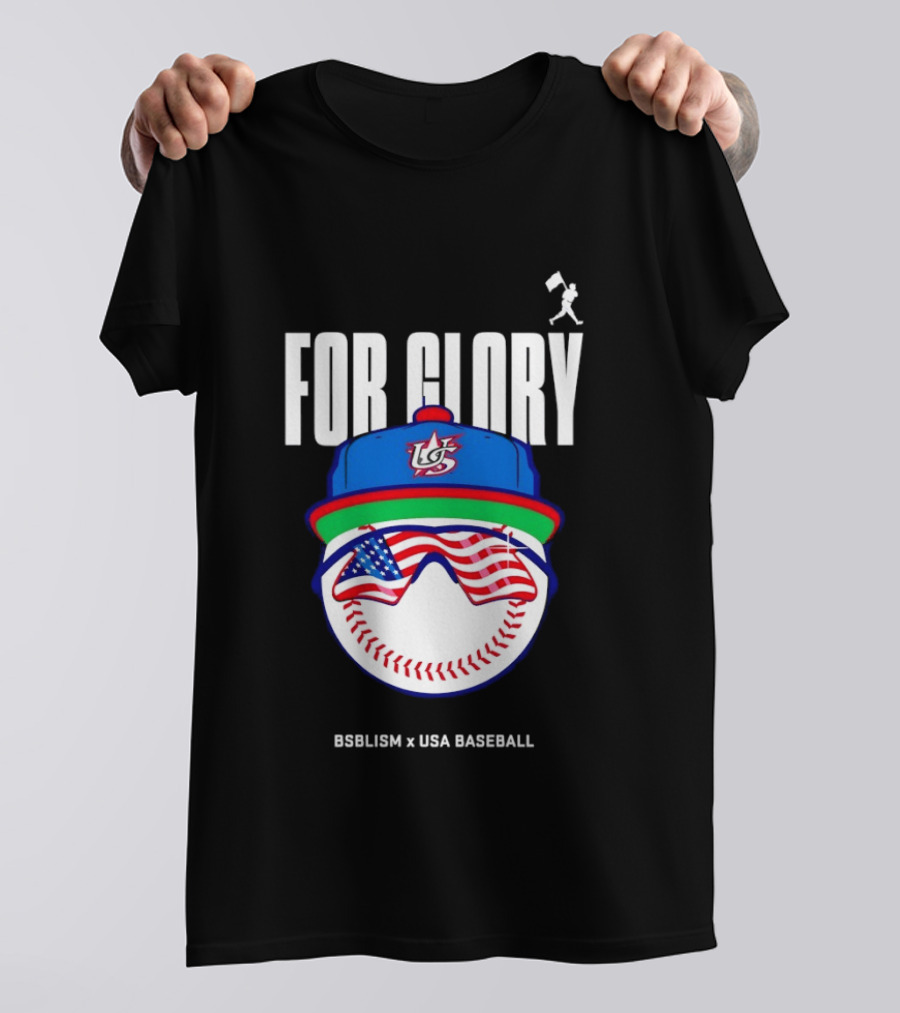 FOR GLORY Baseballism X USA Baseball American Flag Cap Sunglasses Baseball T-Shirt