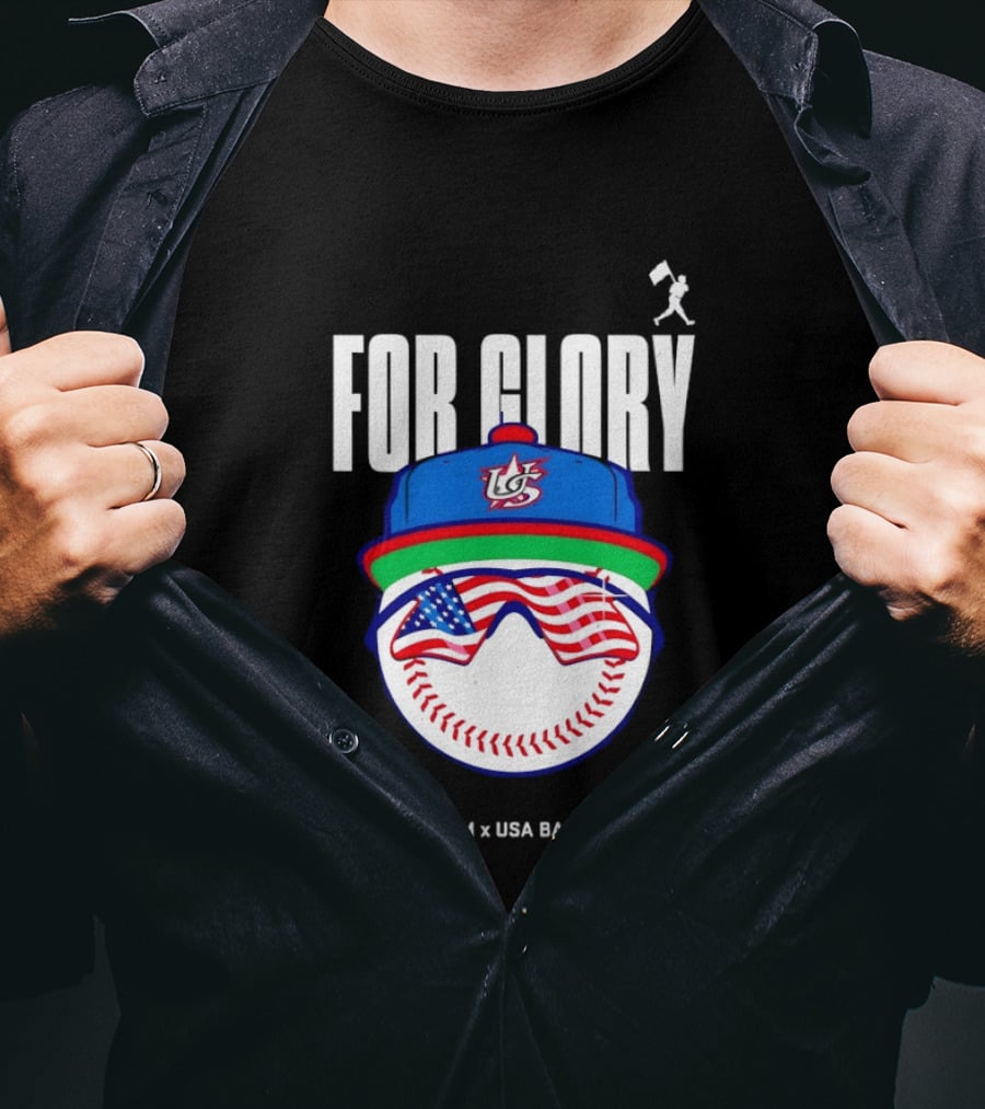 FOR GLORY Baseballism X USA Baseball American Flag Cap Sunglasses Baseball T-Shirt