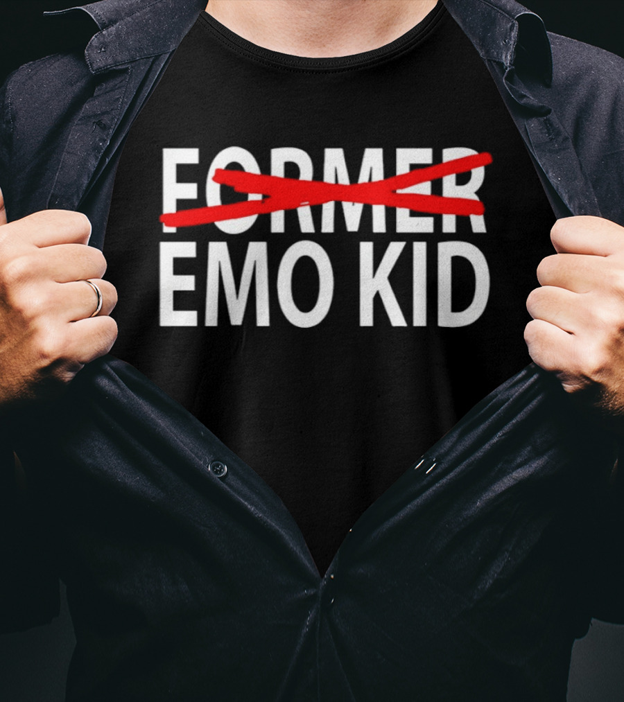 Former Emo Kid Emo Crossed Out Red Line T-Shirt