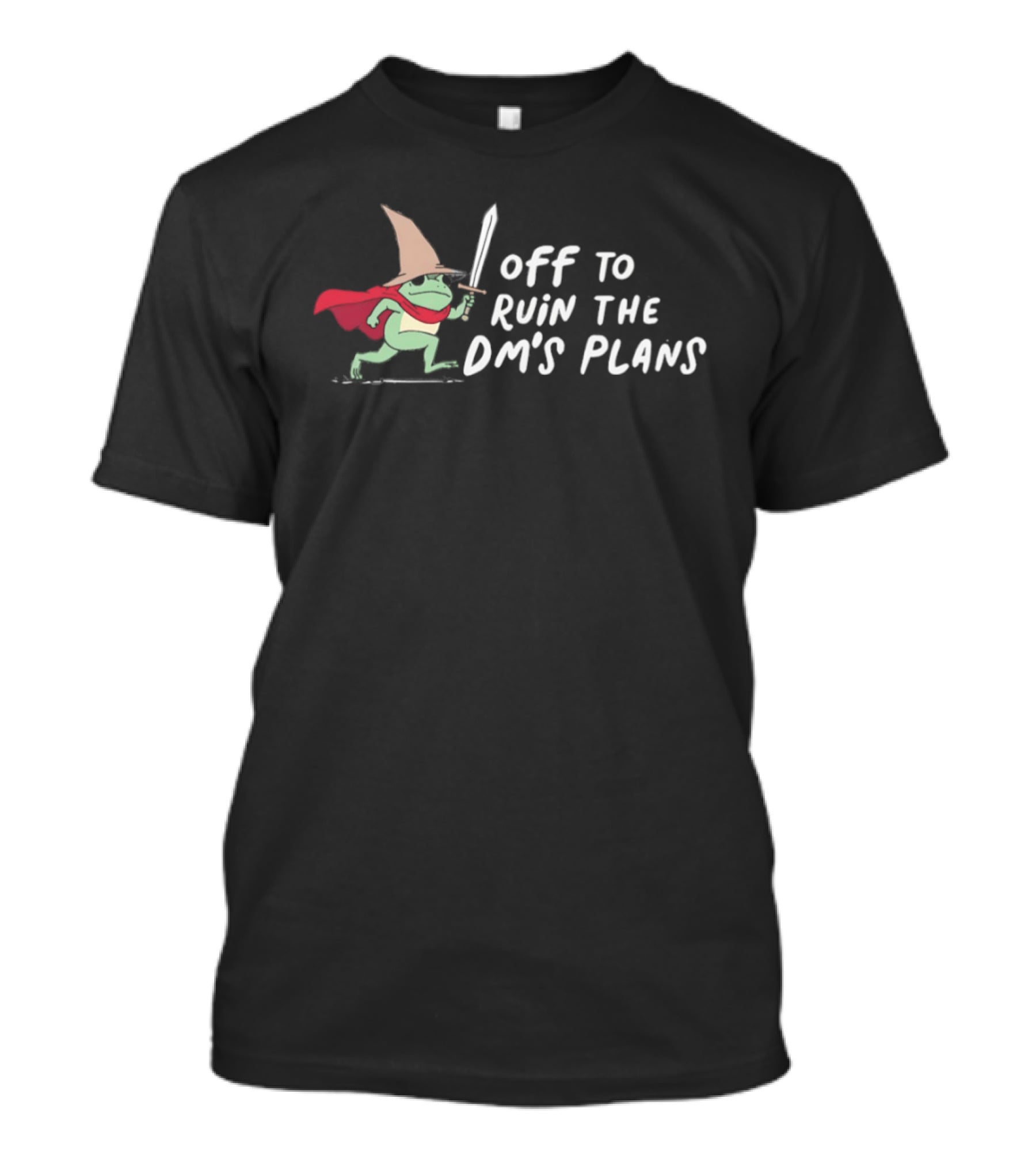 Frog Wizard With Sword Ready To Ruin DM's Plans T-Shirt