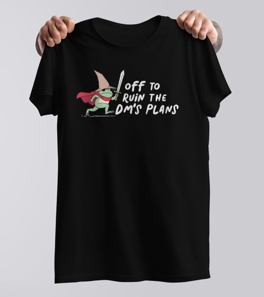 Frog Wizard With Sword Ready To Ruin DM's Plans T-Shirt