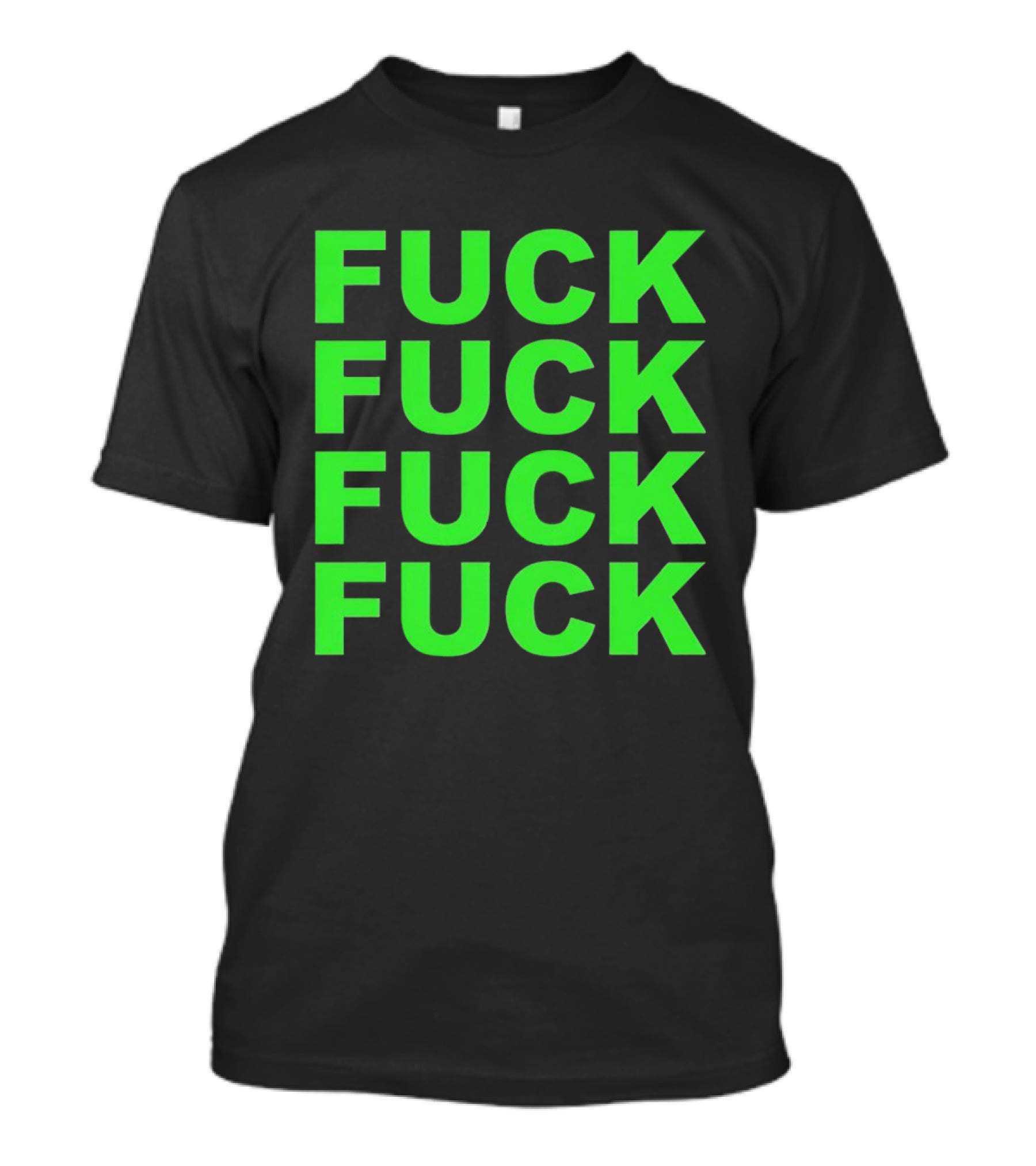 F<strong>* F</strong>* F<strong>* F</strong>* Repeated Bold Neon Green T-Shirt
