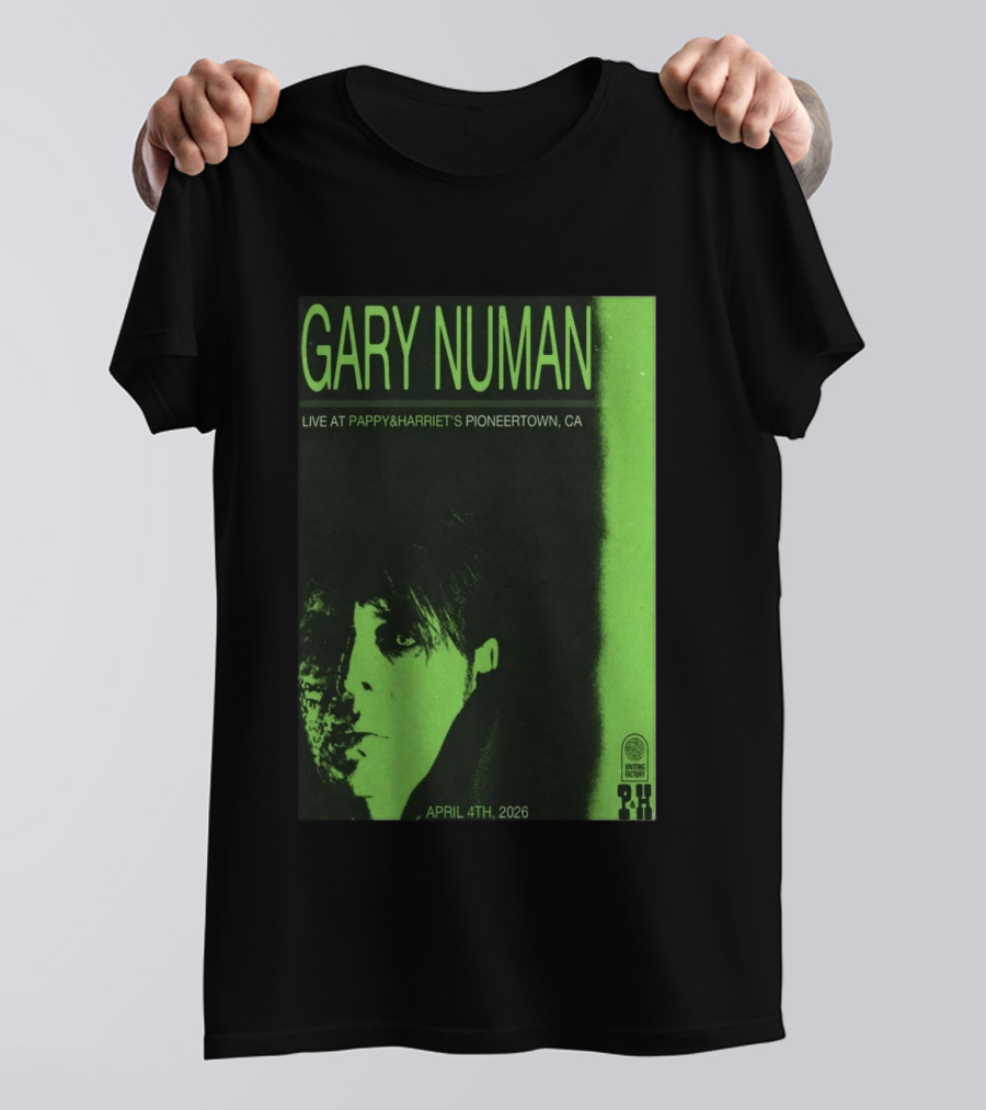 Gary Numan Live At Pappy & Harriet's Pioneertown CA April 4th 2026 T-Shirt