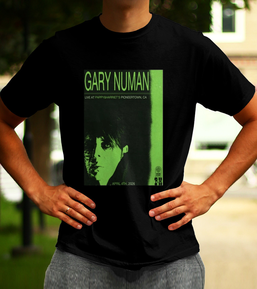 Gary Numan Live At Pappy & Harriet's Pioneertown CA April 4th 2026 T-Shirt