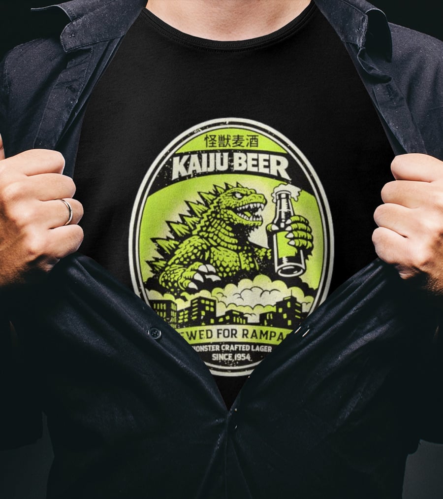 Kaiju Beer Brewed For Rampage Monster Crafted Lager Since 1954 T-Shirt