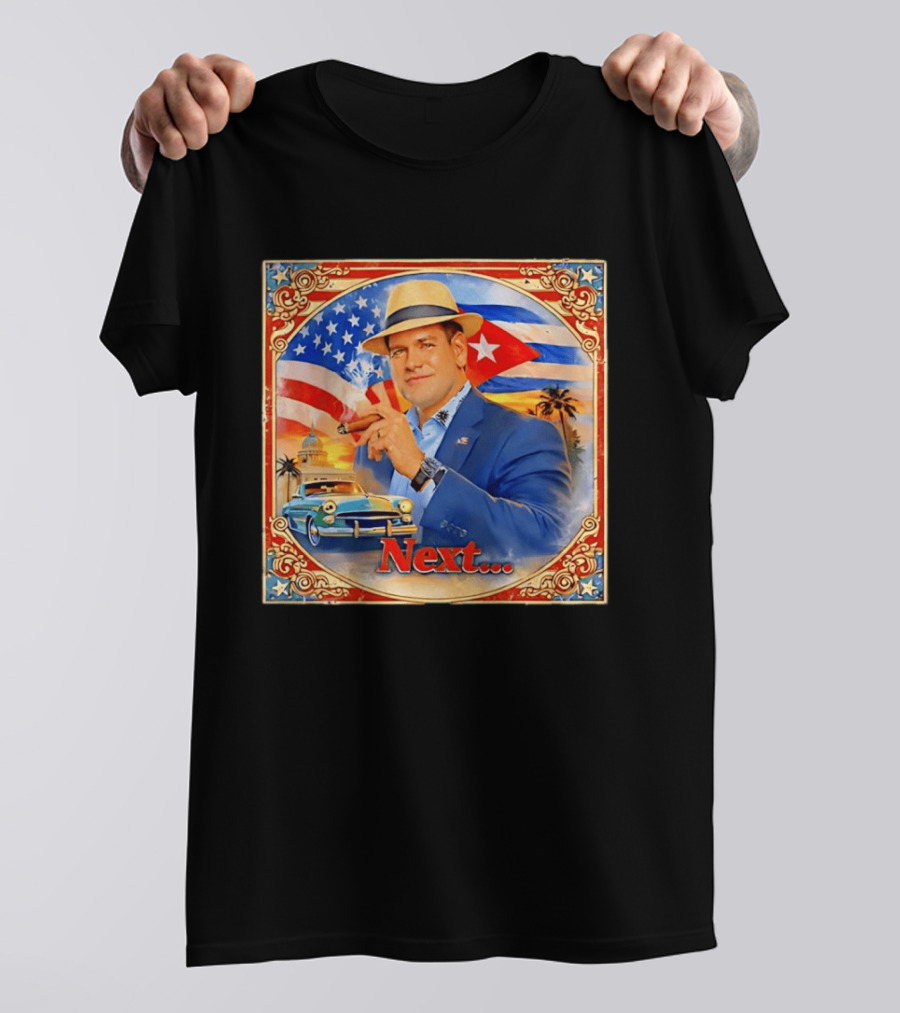 Next USA Cuban Cigar American Flag Man T-Shirt