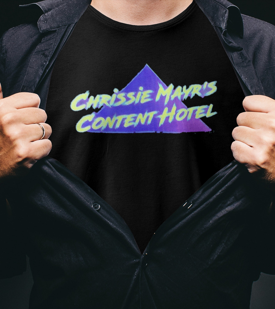 Chrissie Mayr's Content Hotel Neon Pyramid T-Shirt