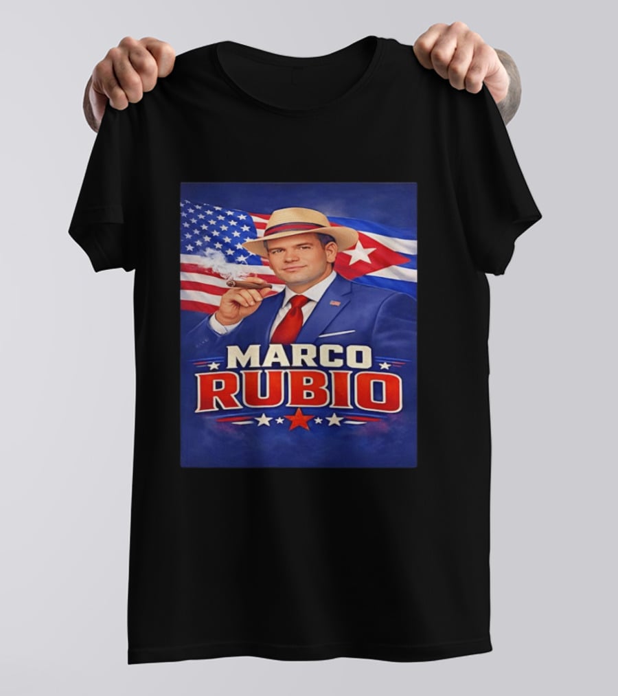 Marco Rubio Cigar USA American Cuban Flag T-Shirt