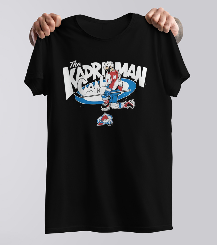 Colorado Avalanche The Kadri Man Can 91 Cartoon T-Shirt