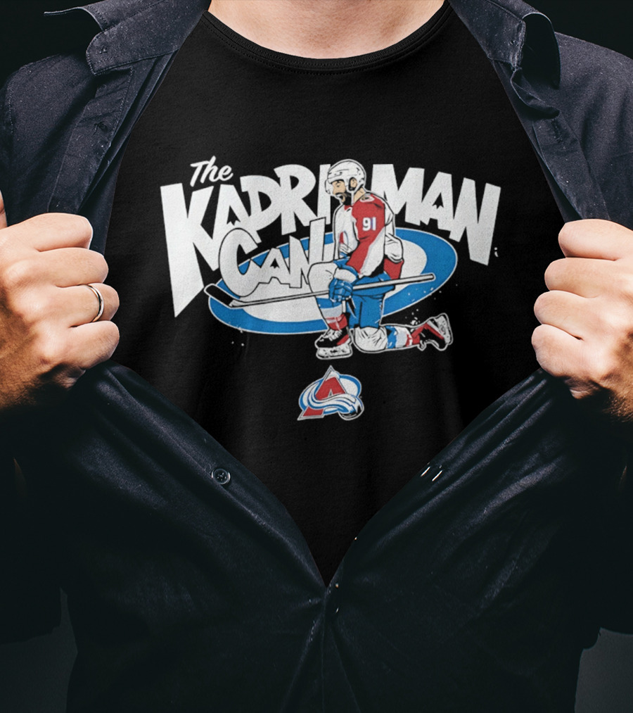Colorado Avalanche The Kadri Man Can 91 Cartoon T-Shirt