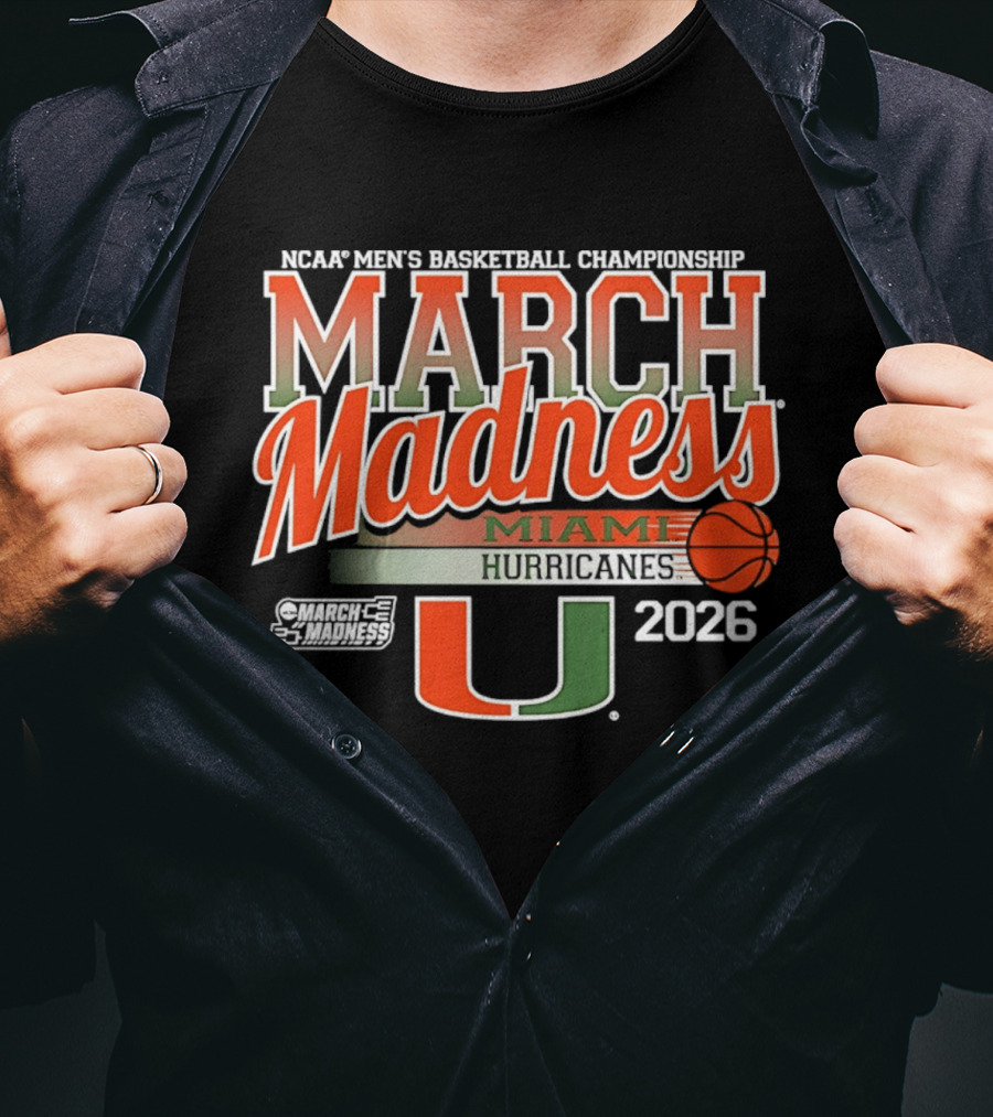 NCAA Men's Basketball Championship March Madness Miami Hurricanes 2026 T-Shirt