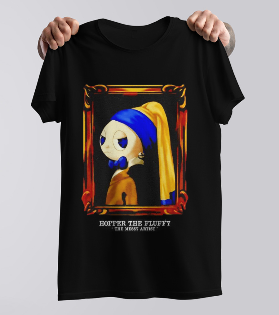 Hopper The Fluffy With A Pearl Earring Classic Masterpiece T-Shirt