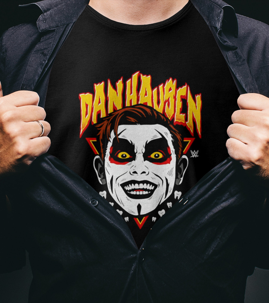 Danhausen WWE Big Head Yellow Eyes Face Paint T-Shirt