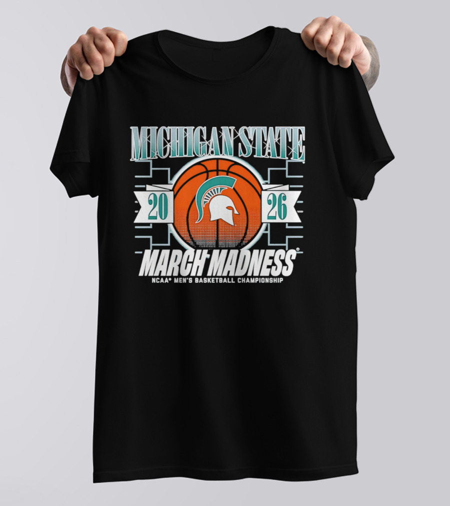 Michigan State Spartans 2026 March Madness NCAA Men's Basketball Championship T-Shirt