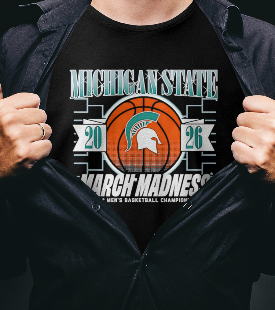 Michigan State Spartans 2026 March Madness NCAA Men's Basketball Championship T-Shirt