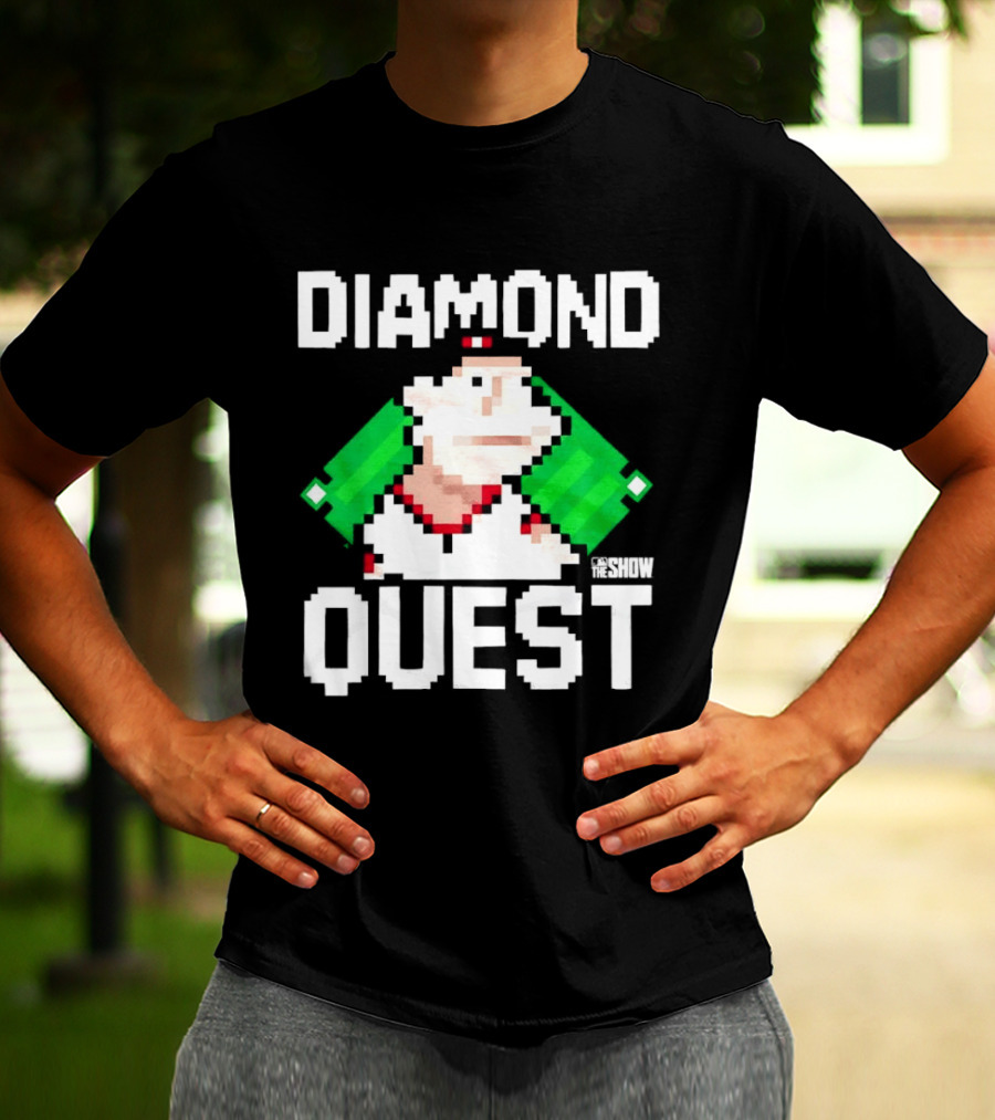 MLB The Show Diamond Quest Pixelated Baseball Adventure T-Shirt