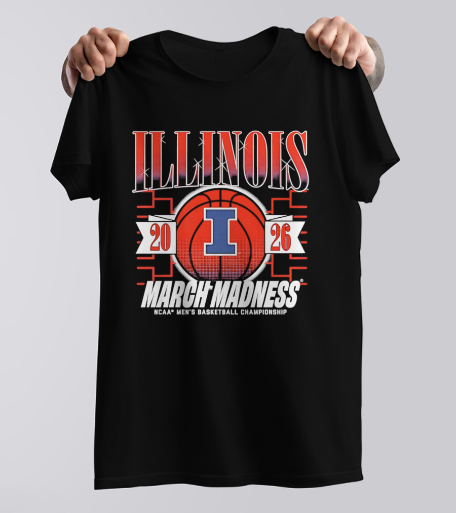 Illinois Fighting Illini 2026 NCAA Men's Basketball March Madness Championship T-Shirt