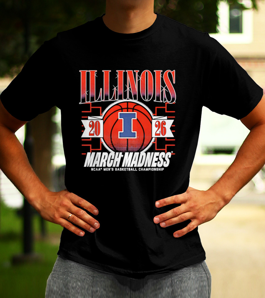 Illinois Fighting Illini 2026 NCAA Men's Basketball March Madness Championship T-Shirt