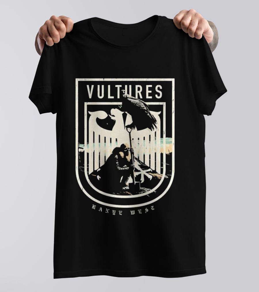 Vultures Kanye West Shield With Vultures And Embrace T-Shirt