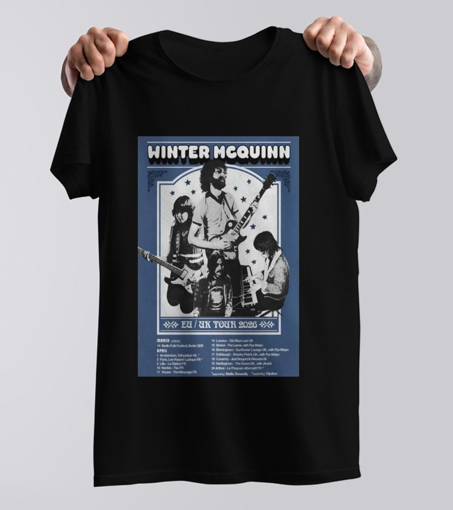 Winter McQuinn EU UK Tour 2026 Amsterdam Berlin Paris Manchester T-Shirt