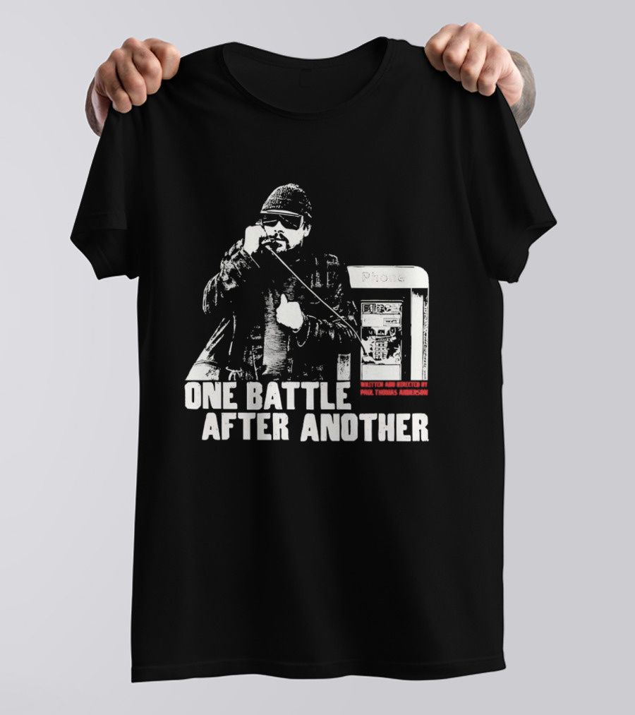 One Battle After Another Phone Booth Action T-Shirt