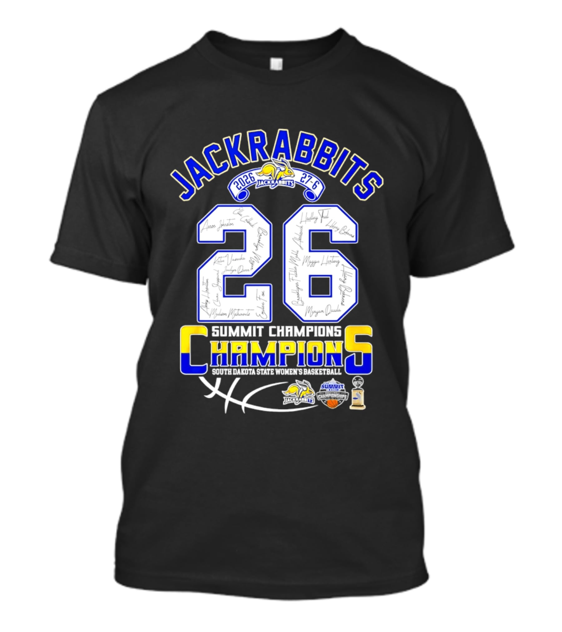 Jackrabbits Summit League Champions 2026 27 6 Score Signature Edition T-Shirt