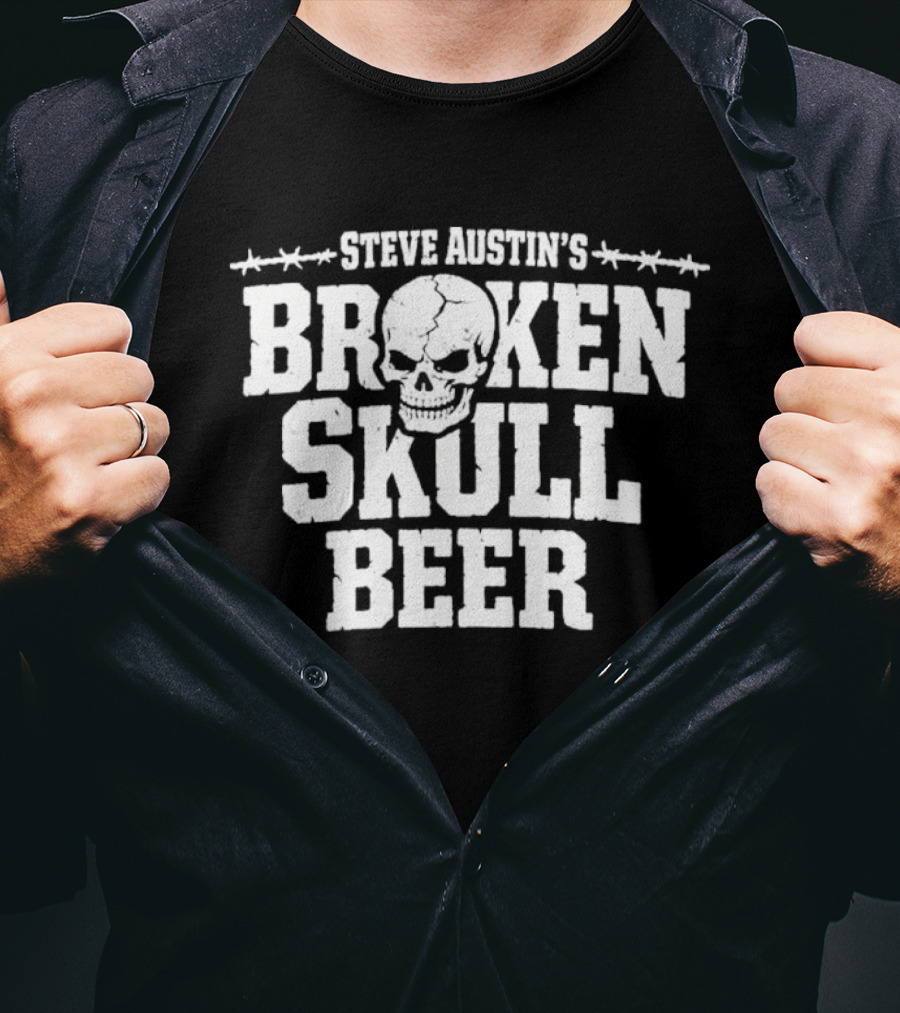 Steve Austin's Broken Skull Beer Retro Skull T-Shirt