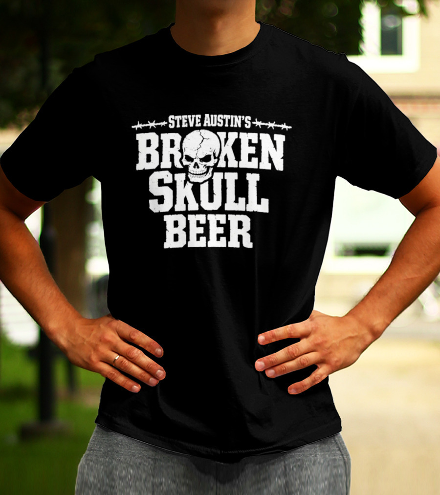 Steve Austin's Broken Skull Beer Retro Skull T-Shirt
