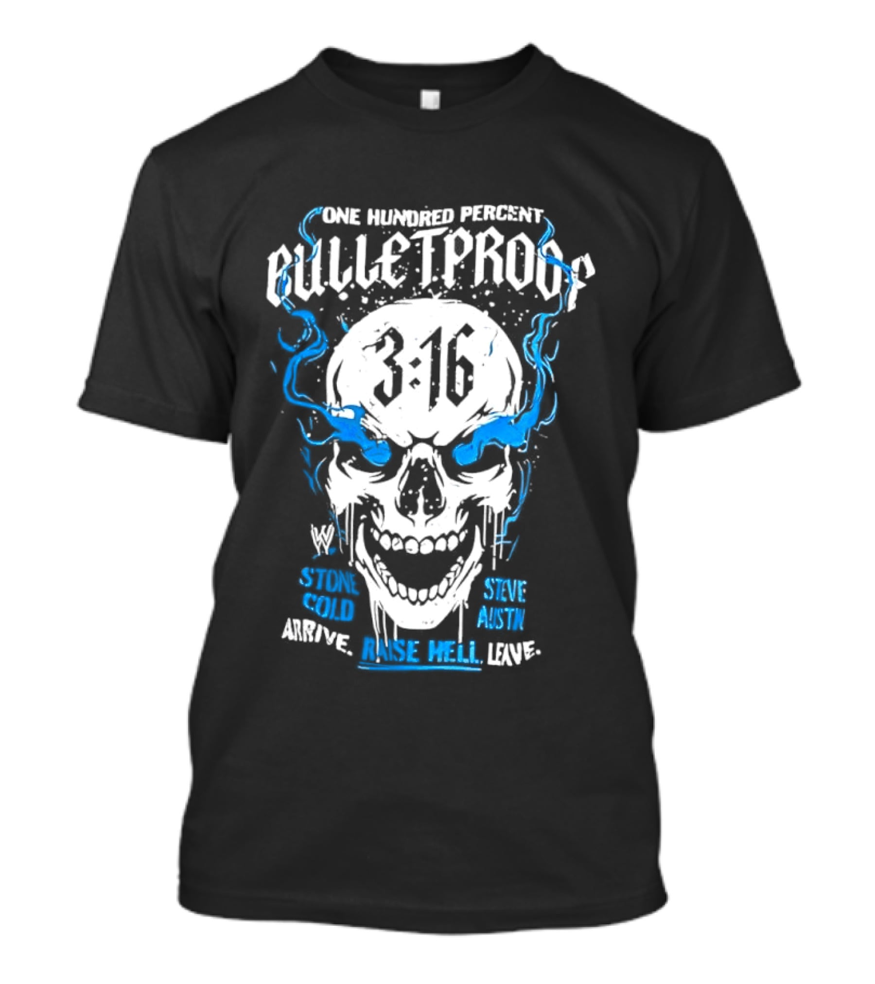 Stone Cold Steve Austin 3:16 One Hundred Percent Bulletproof Skull T-Shirt