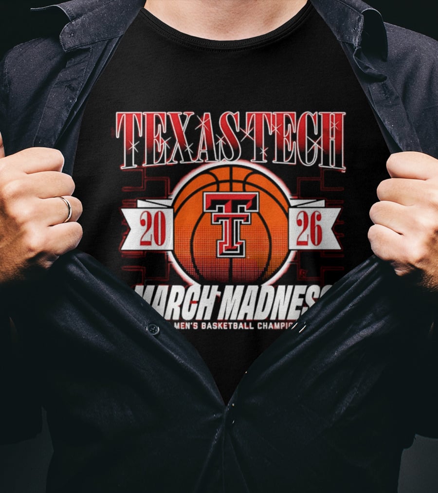 Texas Tech Red Raiders 2026 March Madness NCAA Men's Basketball Championship T-Shirt