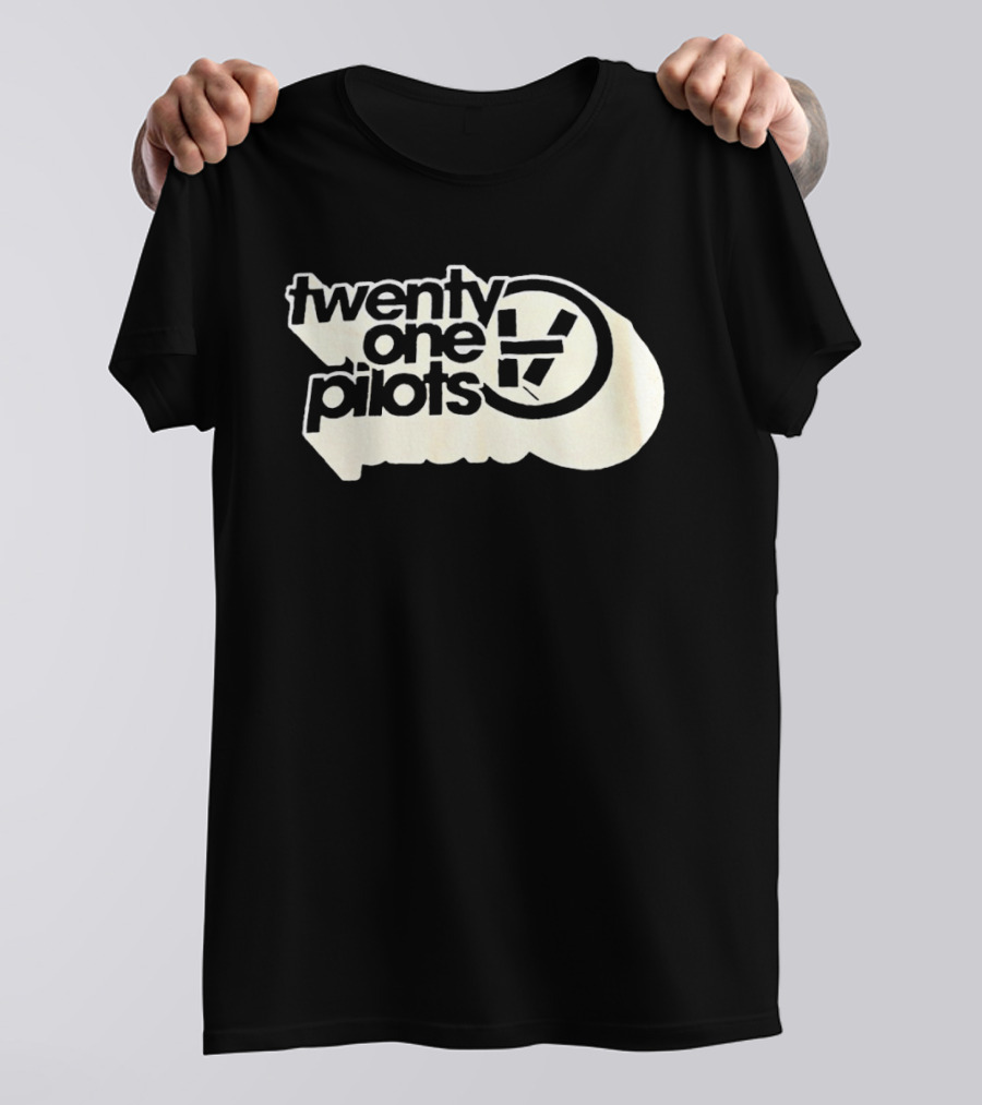 Twenty One Pilots Logo Band Name White Circle T-Shirt