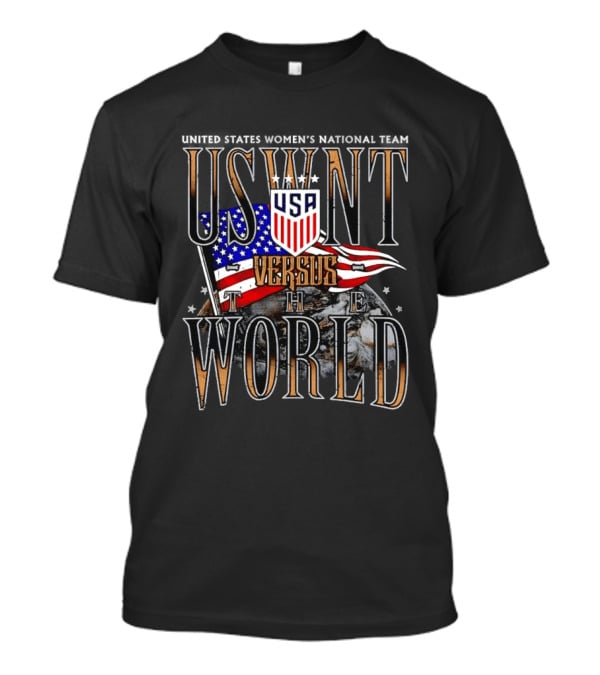 USWNT USA Versus The World Flag T-Shirt