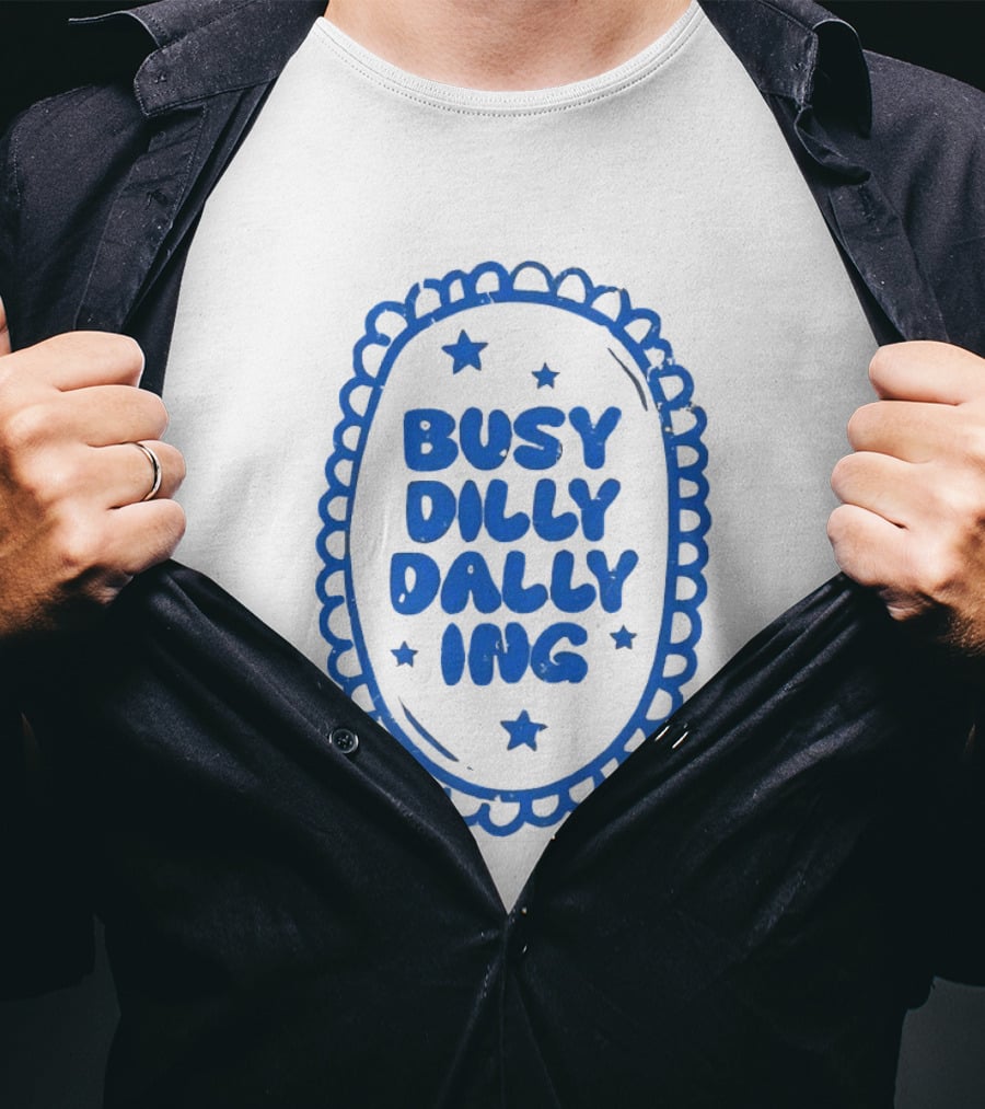 Busy Dilly Dally Inc Stars Oval Frame T-Shirt