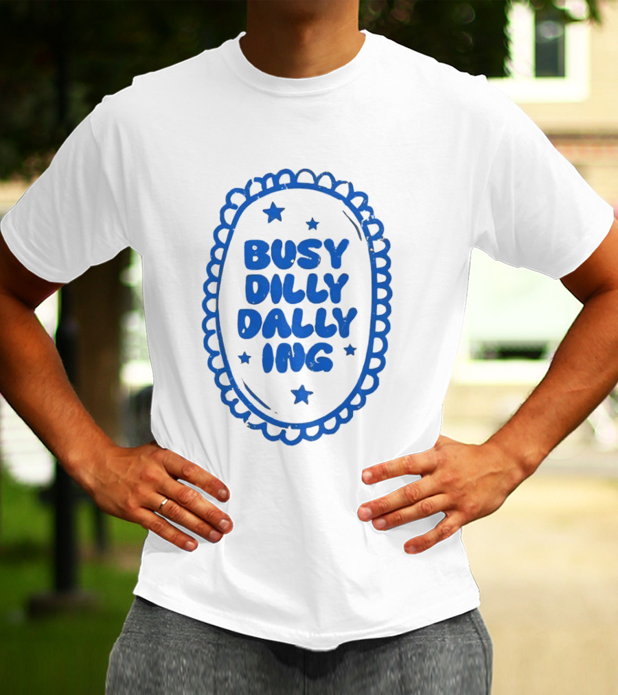 Busy Dilly Dally Inc Stars Oval Frame T-Shirt