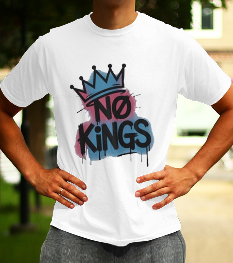 No Kings Day Graffiti Crown Street T-Shirt