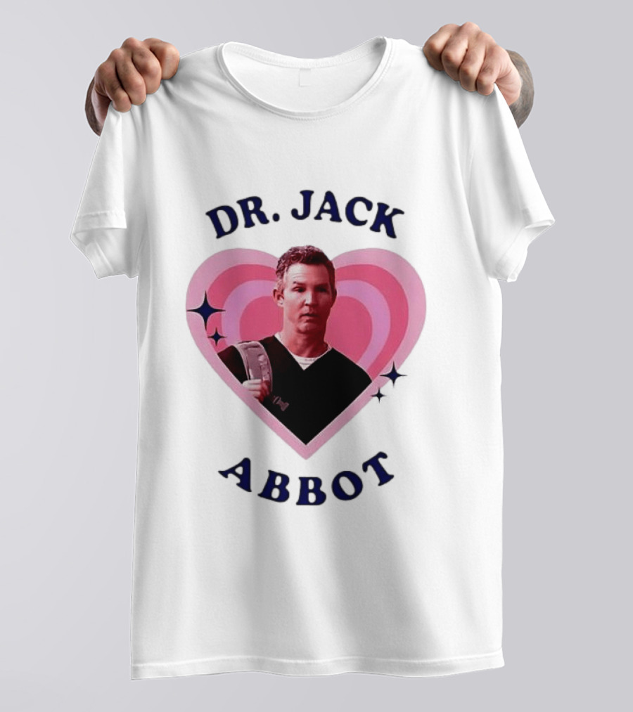 Dr. Jack Abbot Heart Retro Style Pink And Blue T-Shirt