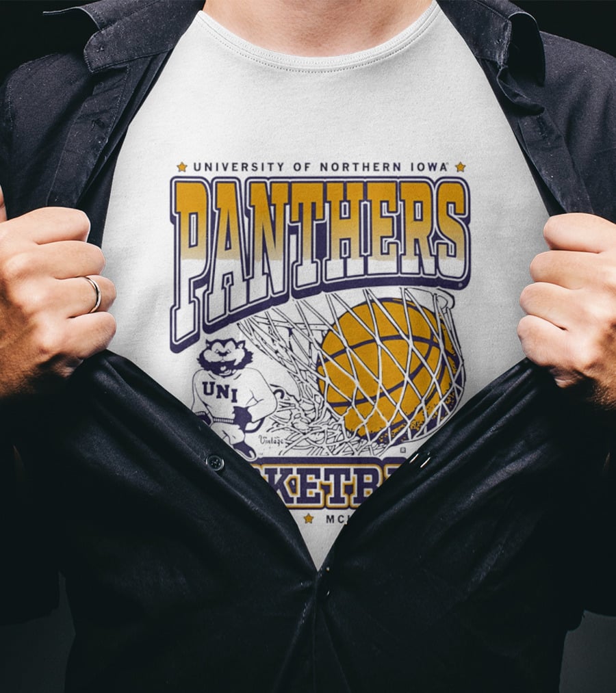 University Of Northern Iowa Panthers Basketball Cedar Falls McLeod Center UNI Panthers T-Shirt