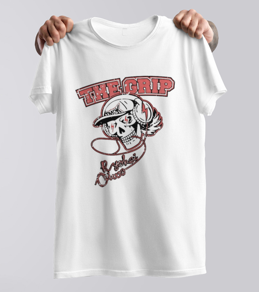 Ryohei Oiwa New Japan Pro Wrestling The Grip Thunderbolt Skull T-Shirt