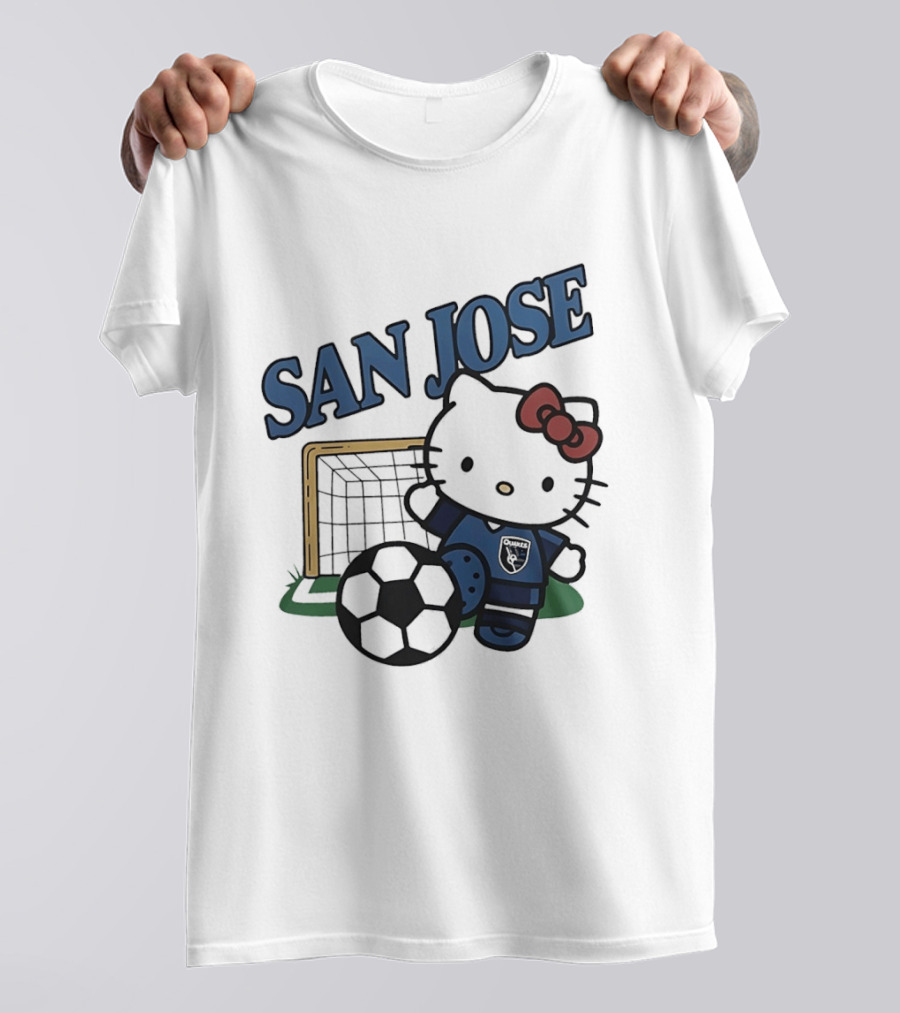 San Jose Earthquakes FC Hello Kitty Soccer Collaboration T-Shirt